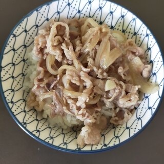 材料シンプル牛丼